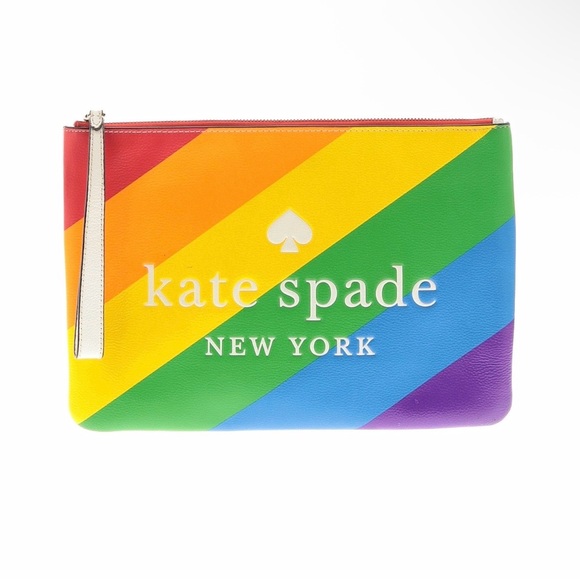 kate spade Handbags - kate spade Rainbow Diagonal Stripe Zip Pouch wristlet
